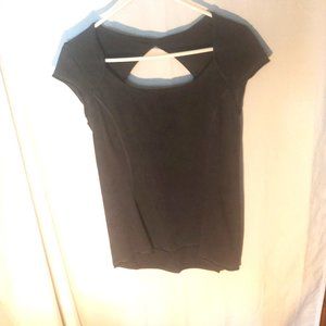 Prana Black Women's Blouse with Cutout Design